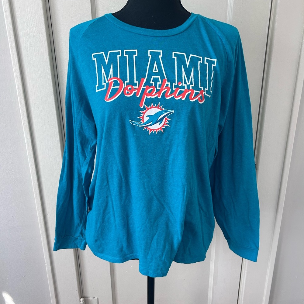 NFL Miami Dolphins Teal Long Sleeve Tee